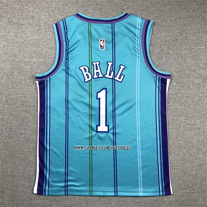 LaMelo Ball NO 1 Camiseta Nino Charlotte Hornets Classic 2023-24 Verde